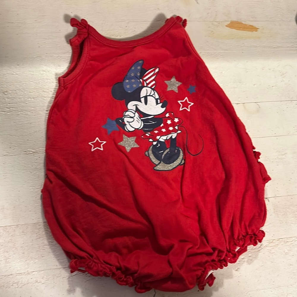 Disney baby American Darling Minnie Mouse Bodysuit Size 12M